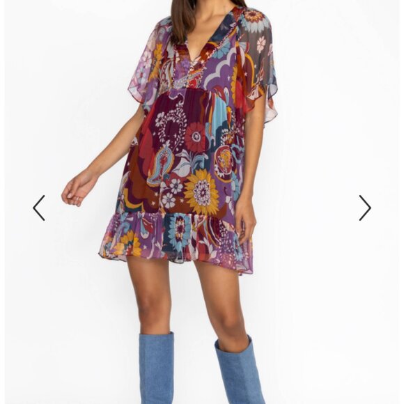 NWT Johnny Was Margareta Mini Dress Size Large Color Tavie Retail $365 - Picture 3 of 16